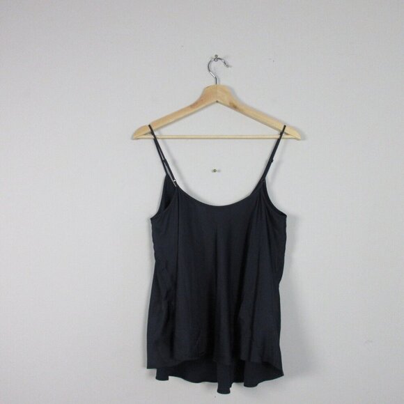 Club Monaco Women Cami Tank Top Viscose Camisole Scoop Neck Comfy Black S 114 - Picture 2 of 9